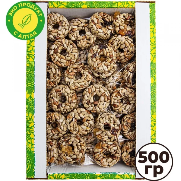 №3 Козинаки из подсолнечника с медом и сухофруктами "Зачетные" 500г в Троицке